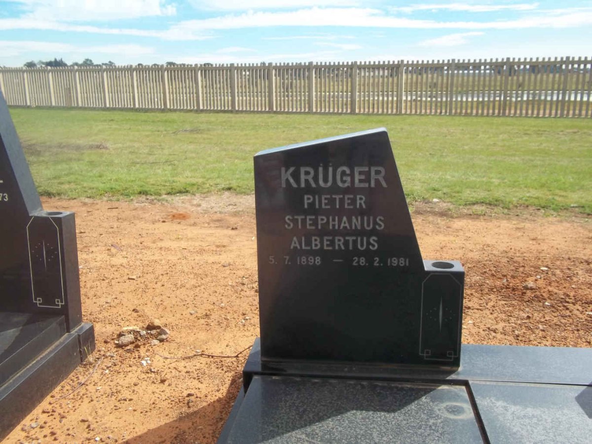 KRÜGER Pieter Stephanus Albertus 1898-1981