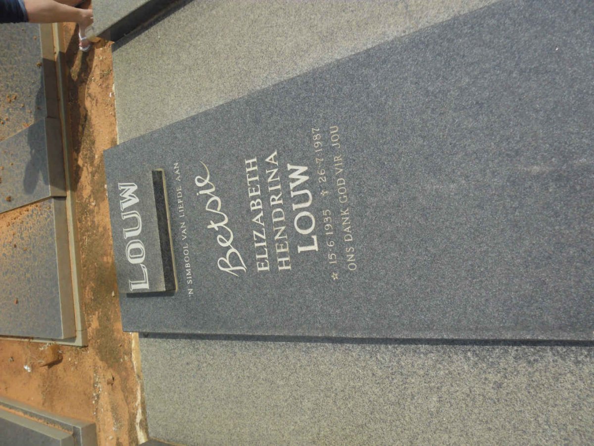 LOUW Elizabeth Hendrina 1935-1987