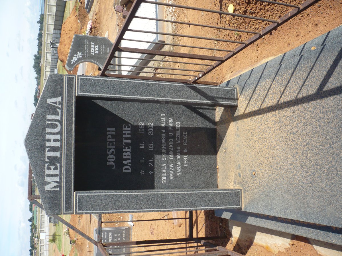 METHULA Joseph Dabethe 1952-2002