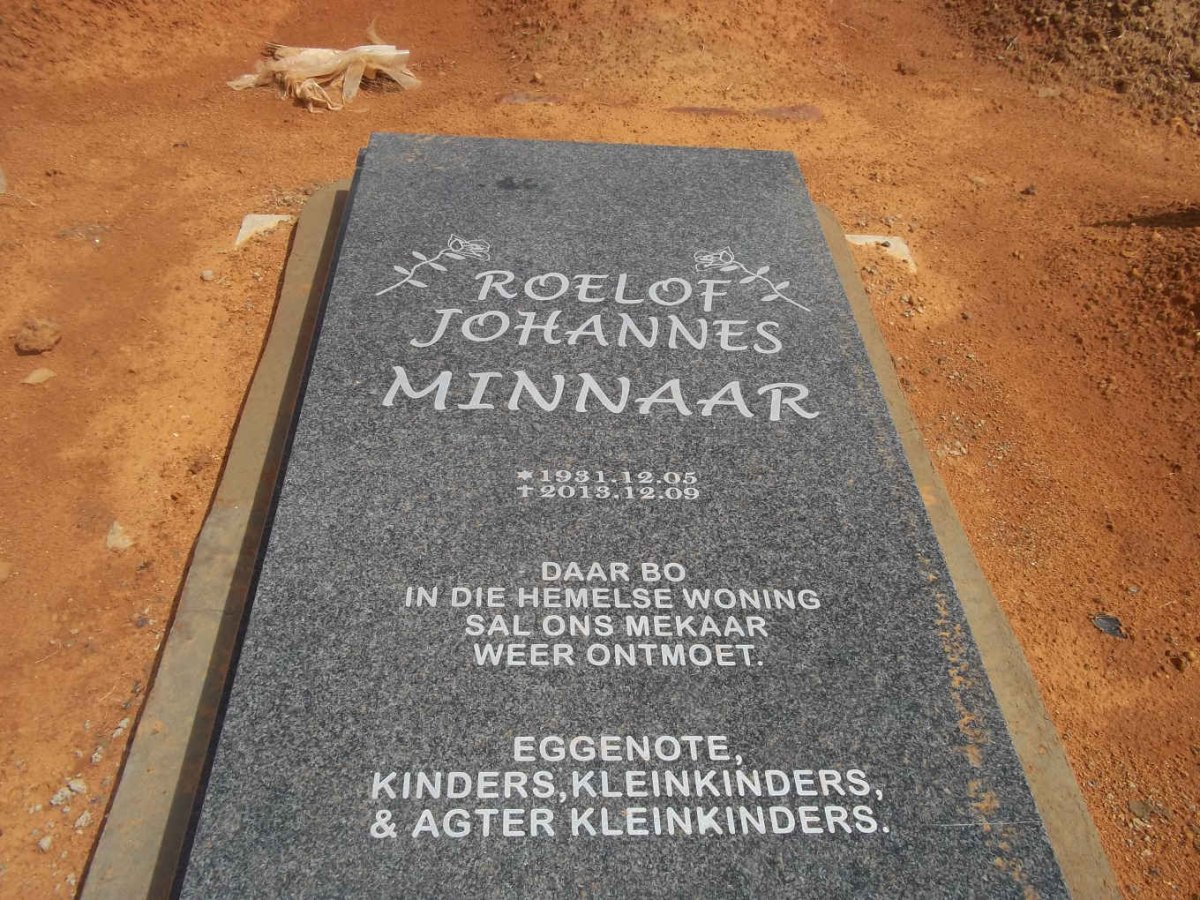 MINNAAR Roelof Johannes 1931-2013