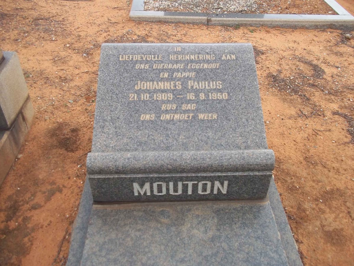 MOUTON Johannes Paulus 1909-1950