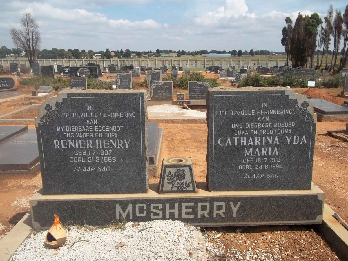 McSHERRY Renier Henry 1907-1968 &amp; Catharina Yda Maria 1912-1994