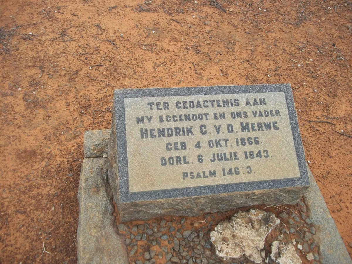 MERWE Hendrik C., v.d. 1866-1943