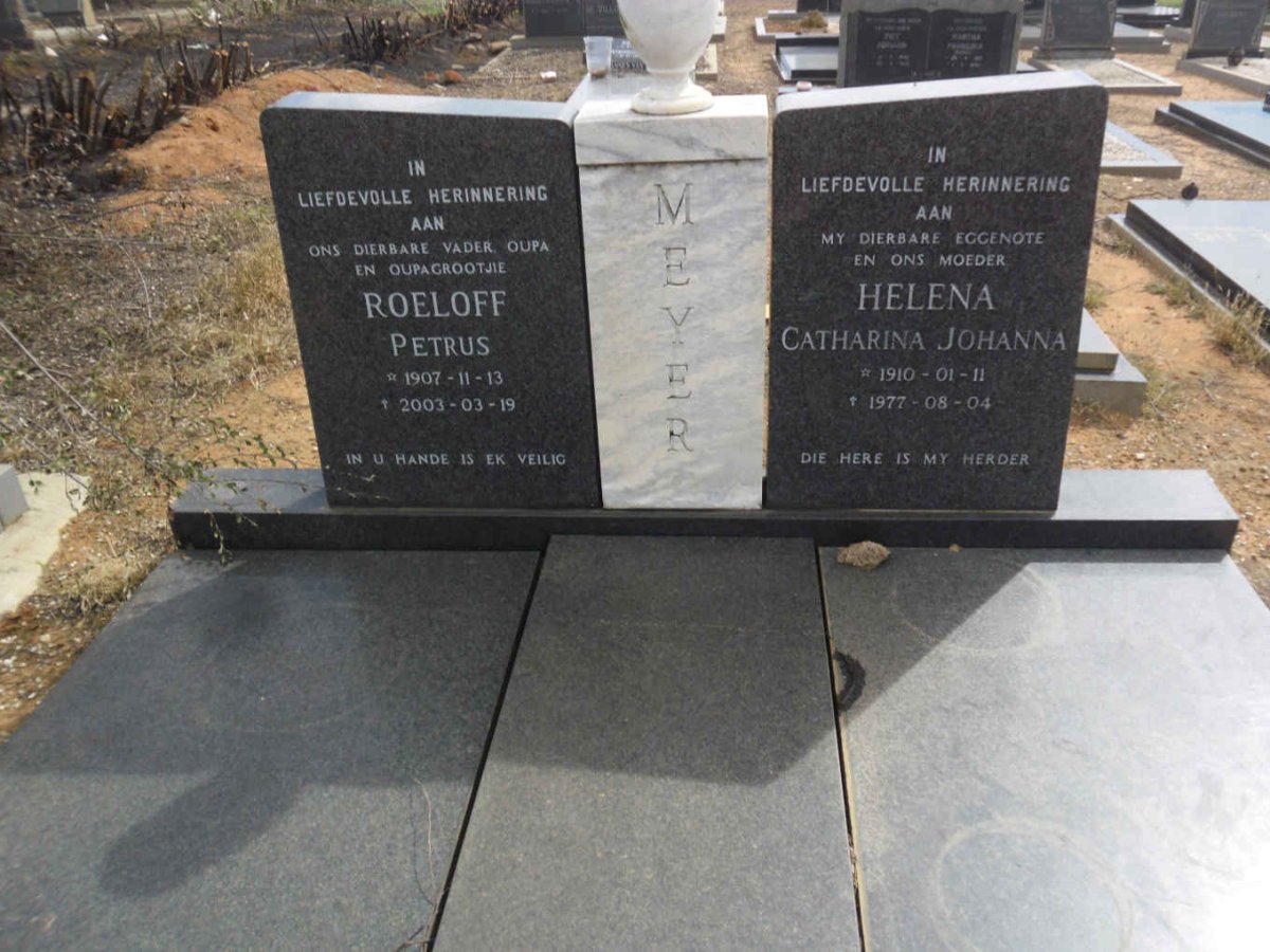 MEYER Roeloff Petrus 1907-2003 &amp; Helena Catharina Johanna 1910-1977