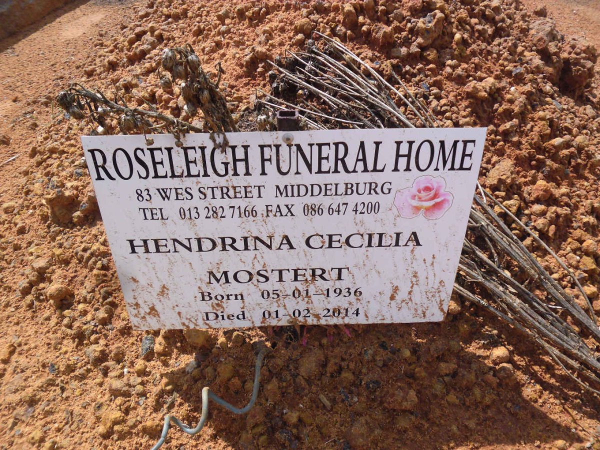 MOSTERT Hendrina Cecilia 1936-2014