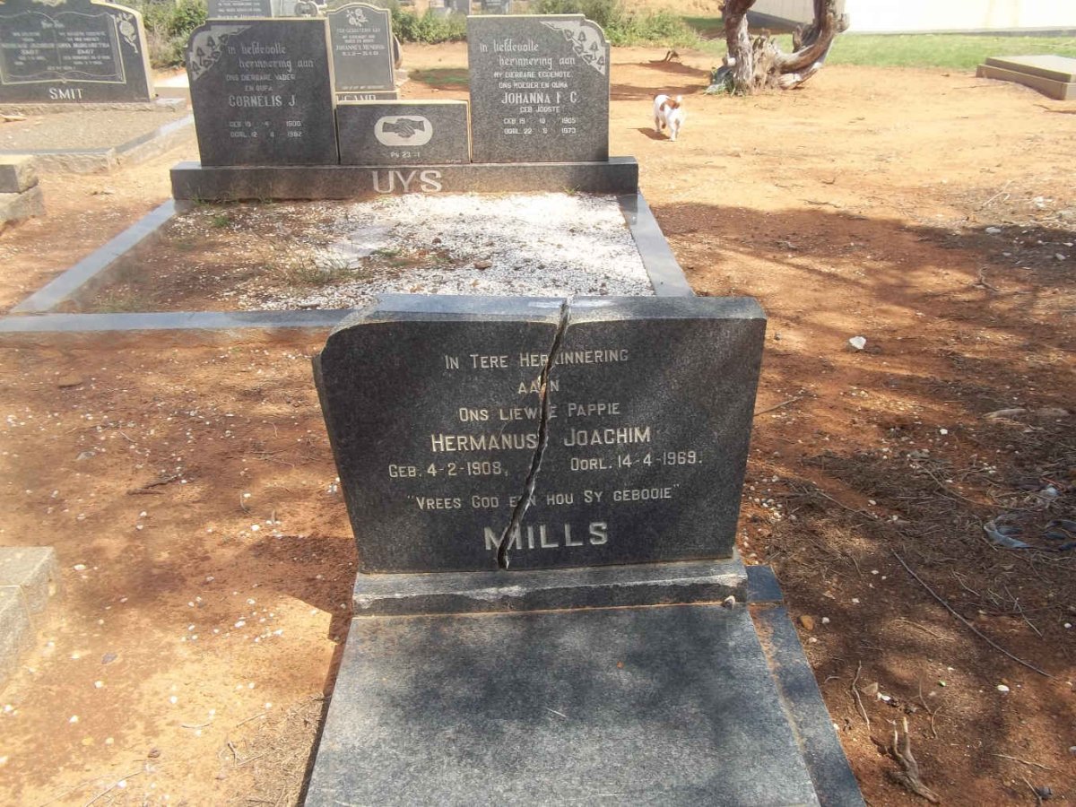 MILLS Hermanus Joachim 1908-1969
