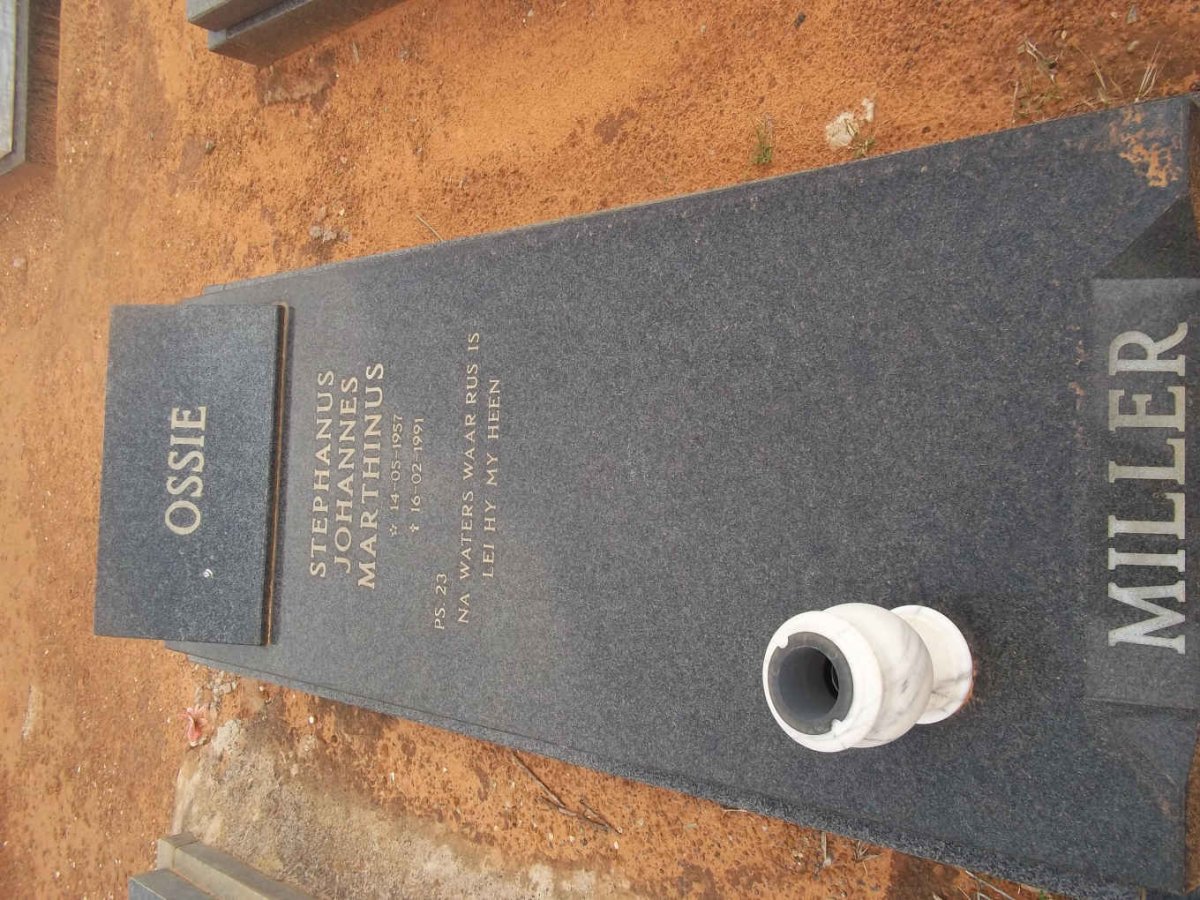 MILLER Stephanus Johannes Marthinus 1957-1991