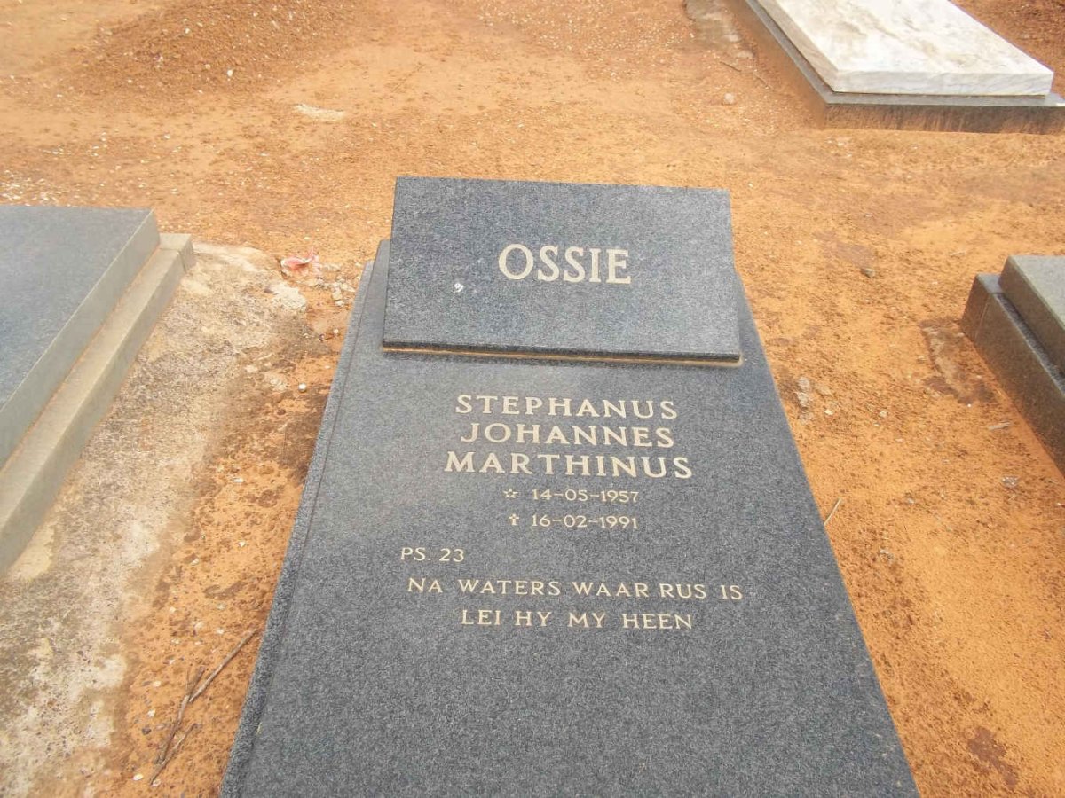 MILLER Stephanus Johannes Marthinus 1957-1991