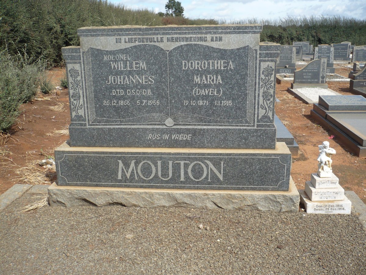 MOUTON Willem Johannes 1866-1955 &amp; Dorothea Maria DAVEL 1871-1915