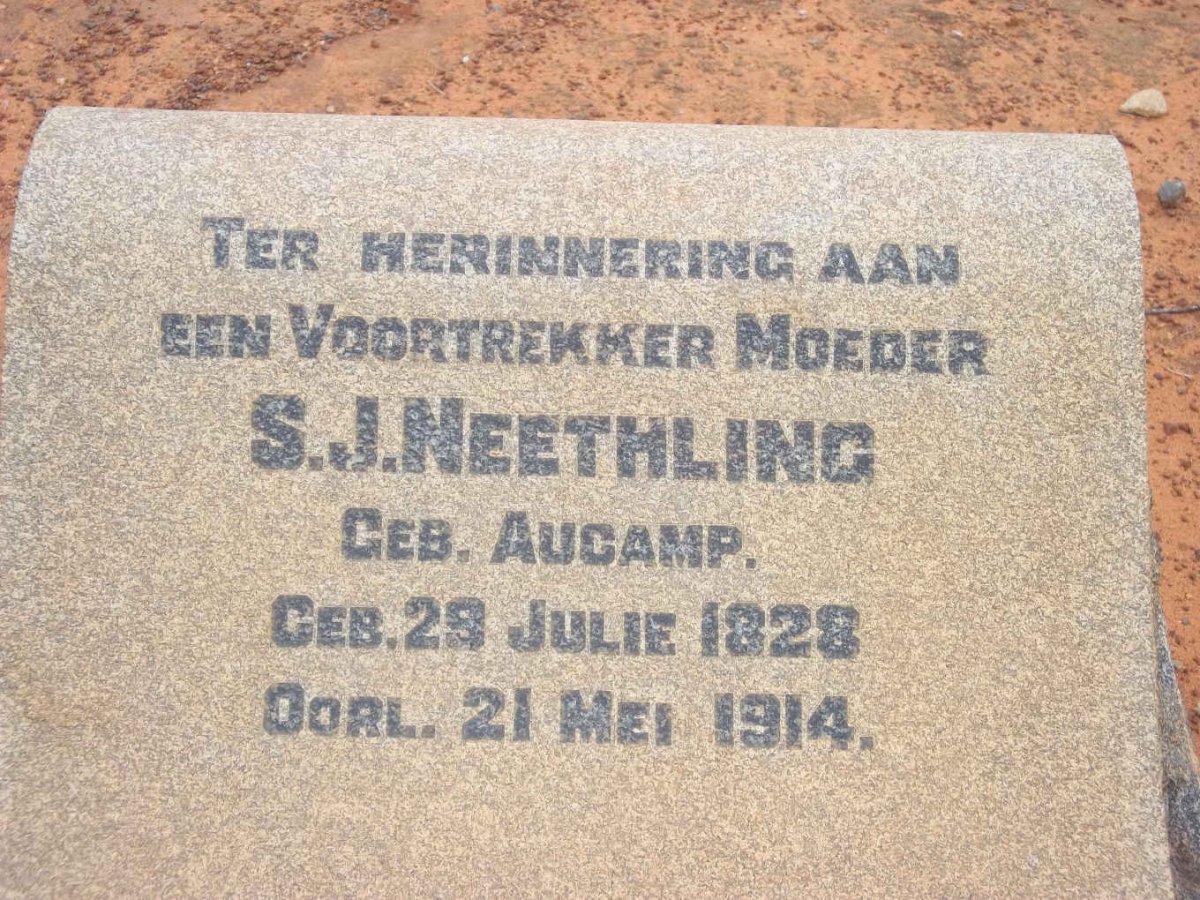 NEETHLING S.J. nee AUCAMP 1828-1914