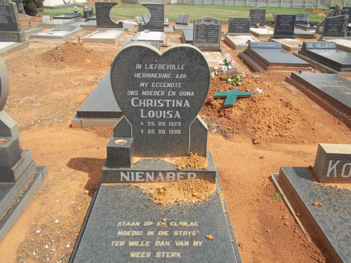 NIENABER Christina Louisa 1929-1986