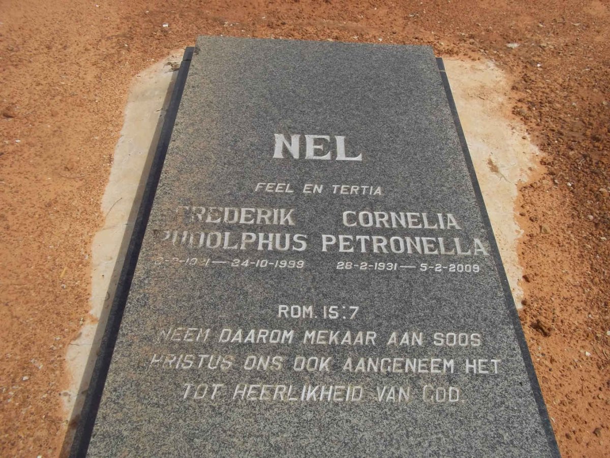 NEL Frederik Rudolphus 1921-1999 &amp; Cornelia Petronella 1931-2009