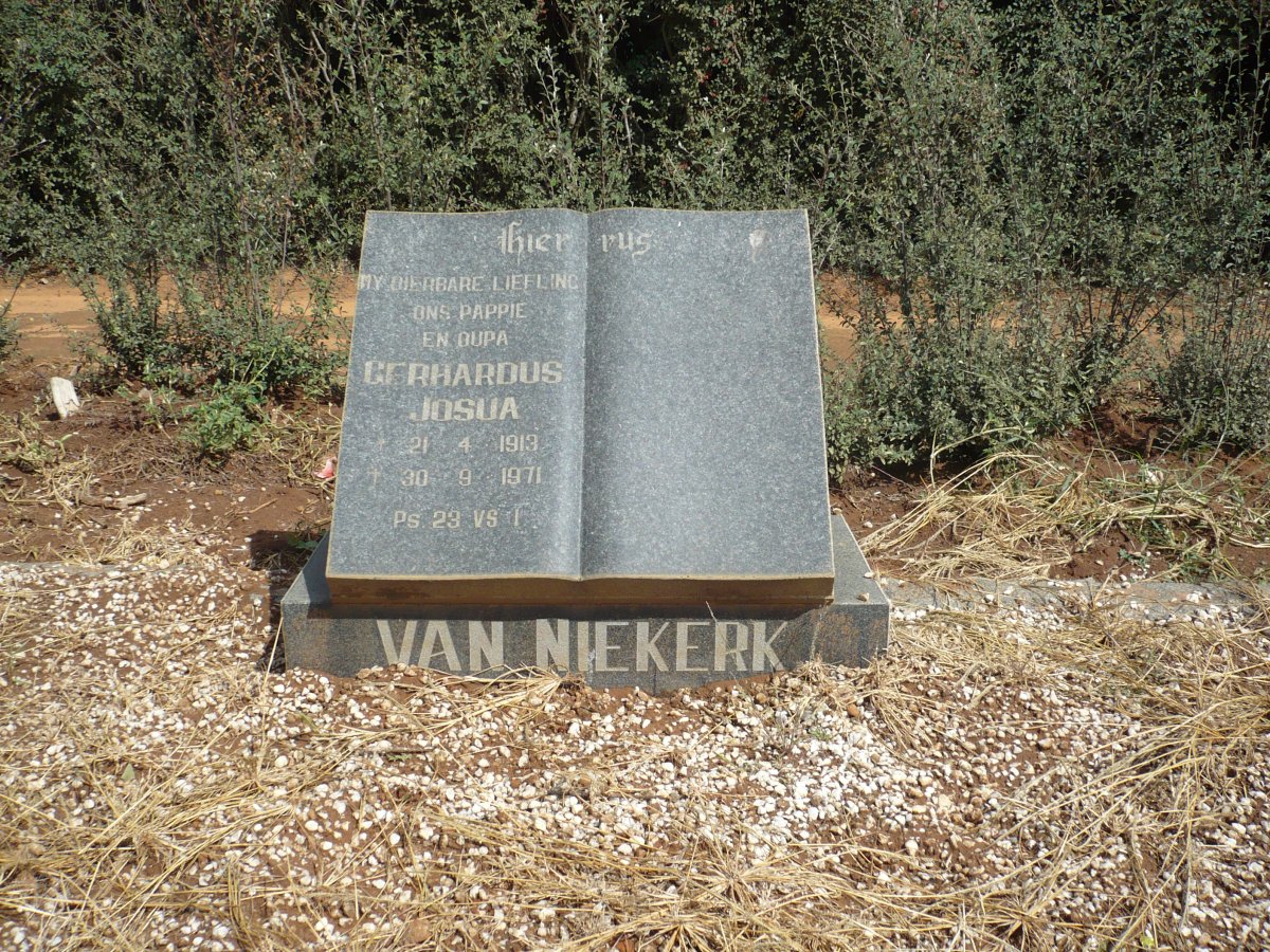 NIEKERK Gerhardus Josua, van 1913-1971