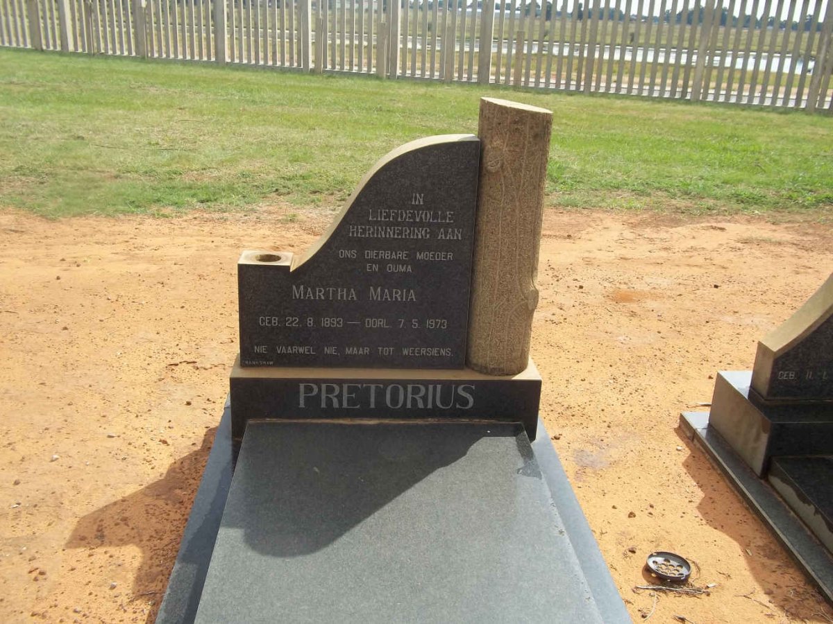 PRETORIUS Martha Maria 1893-1973