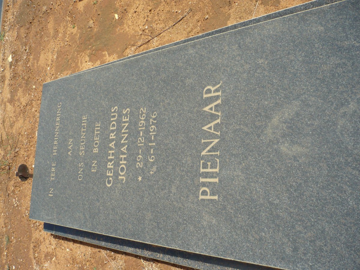 PIENAAR Gerhardus Johannes 1962-1976