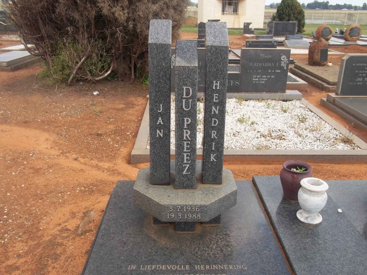 PREEZ Jan Hendrik, du 1936-1988