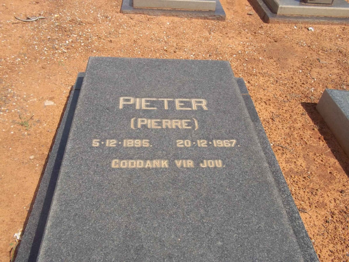 RETIEF Pieter 1895-1967