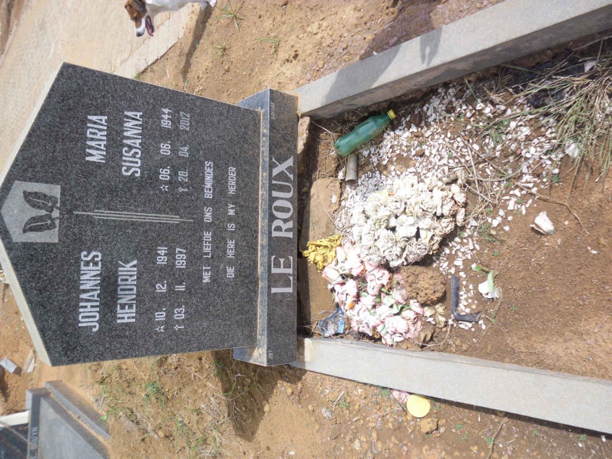 ROUX Johannes Hendrik, le 1941-1997 &amp; Maria Susanna 1944-2012