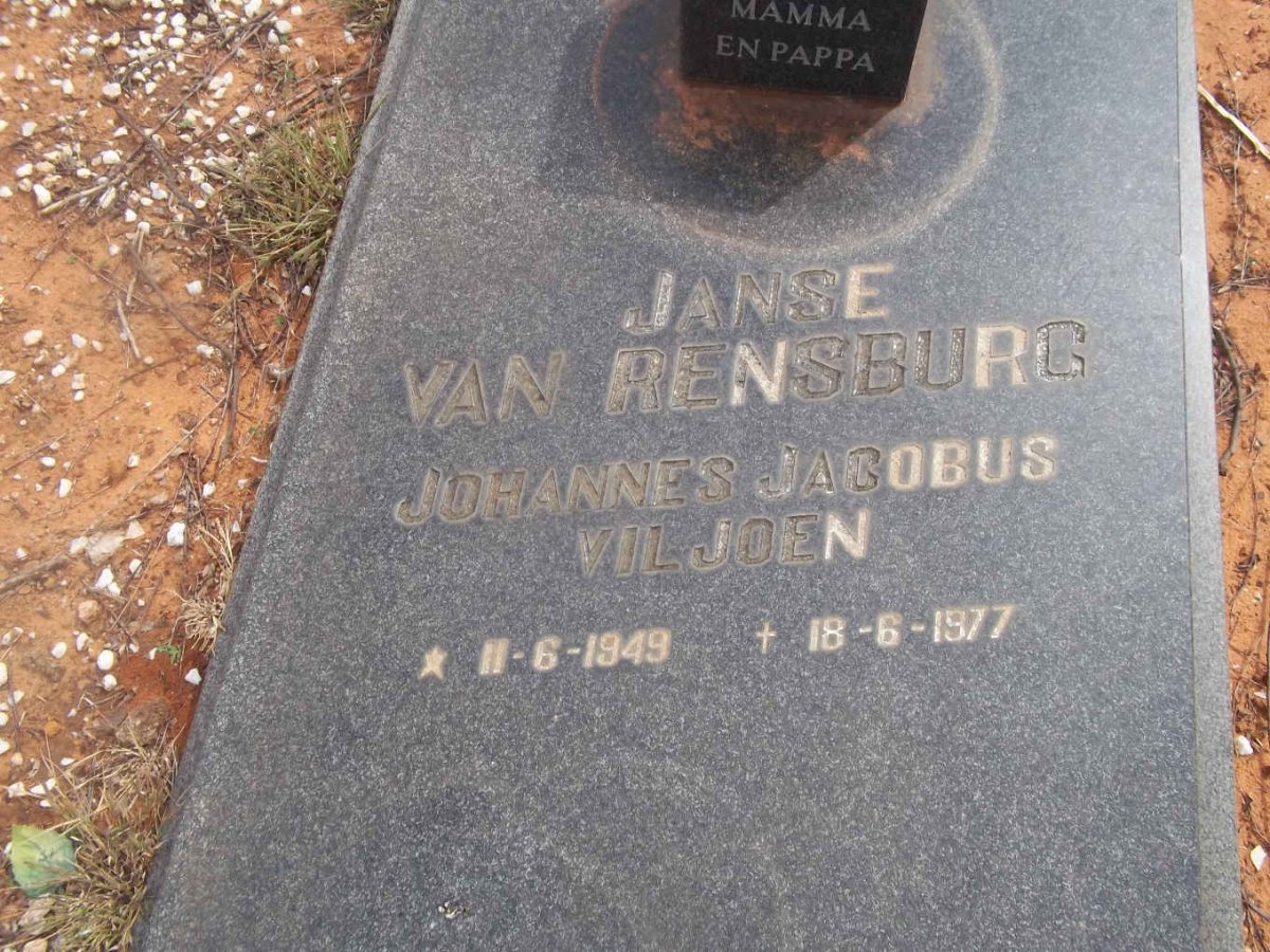 RENSBURG Johannes Jacobus Viljoen, Janse van 1949-1977