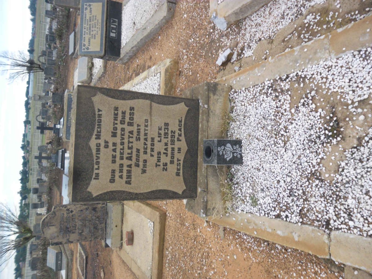 ROSS Anna Aletta nee SMIT 1892-1938
