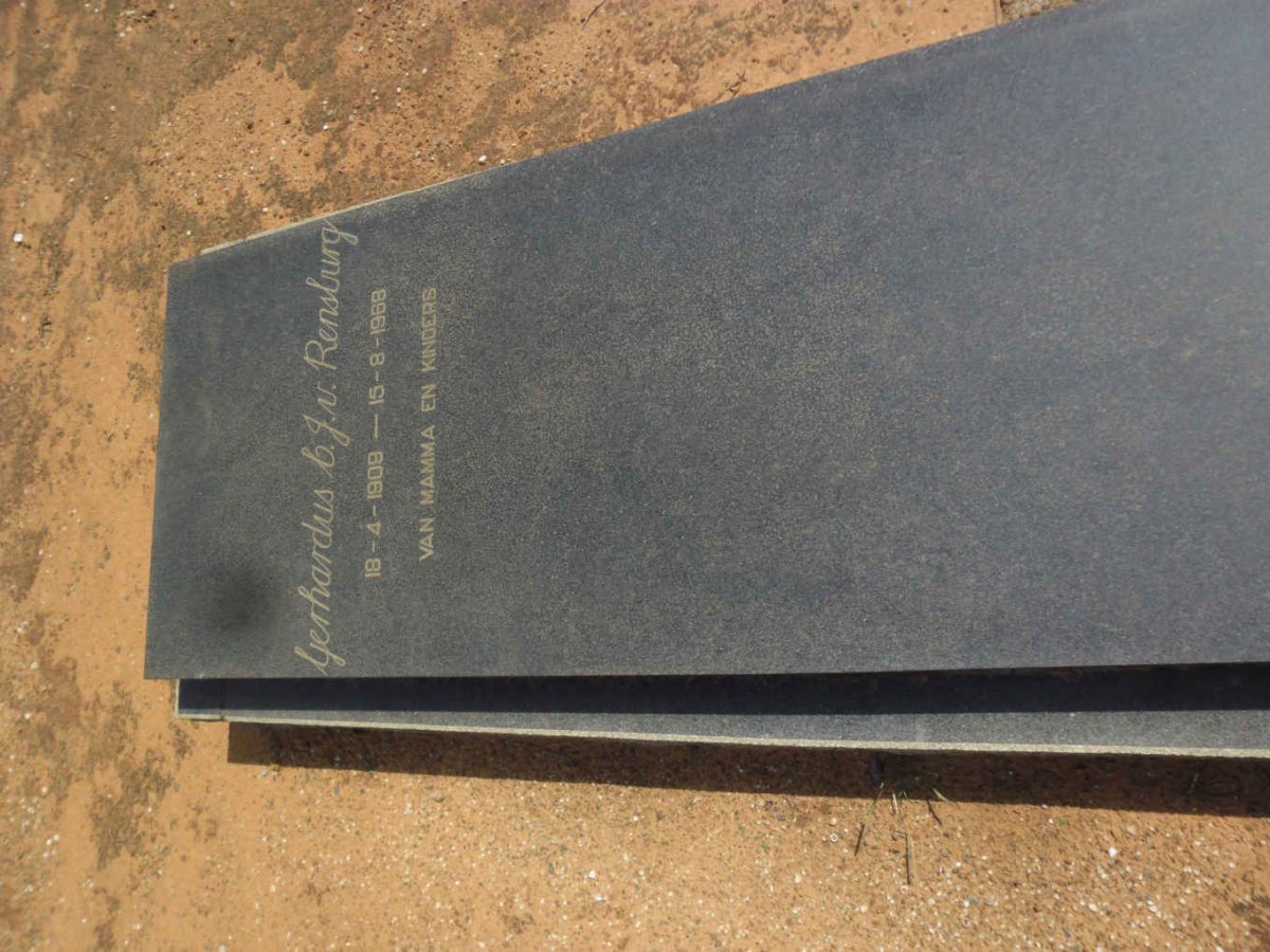 RENSBURG Gerhardus C., J. v. 1909-1968
