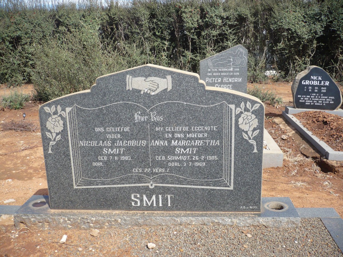SMIT Nicolaas Jacobus 1903- &amp; Anna Margaretha SCHMIDT 1905-1969