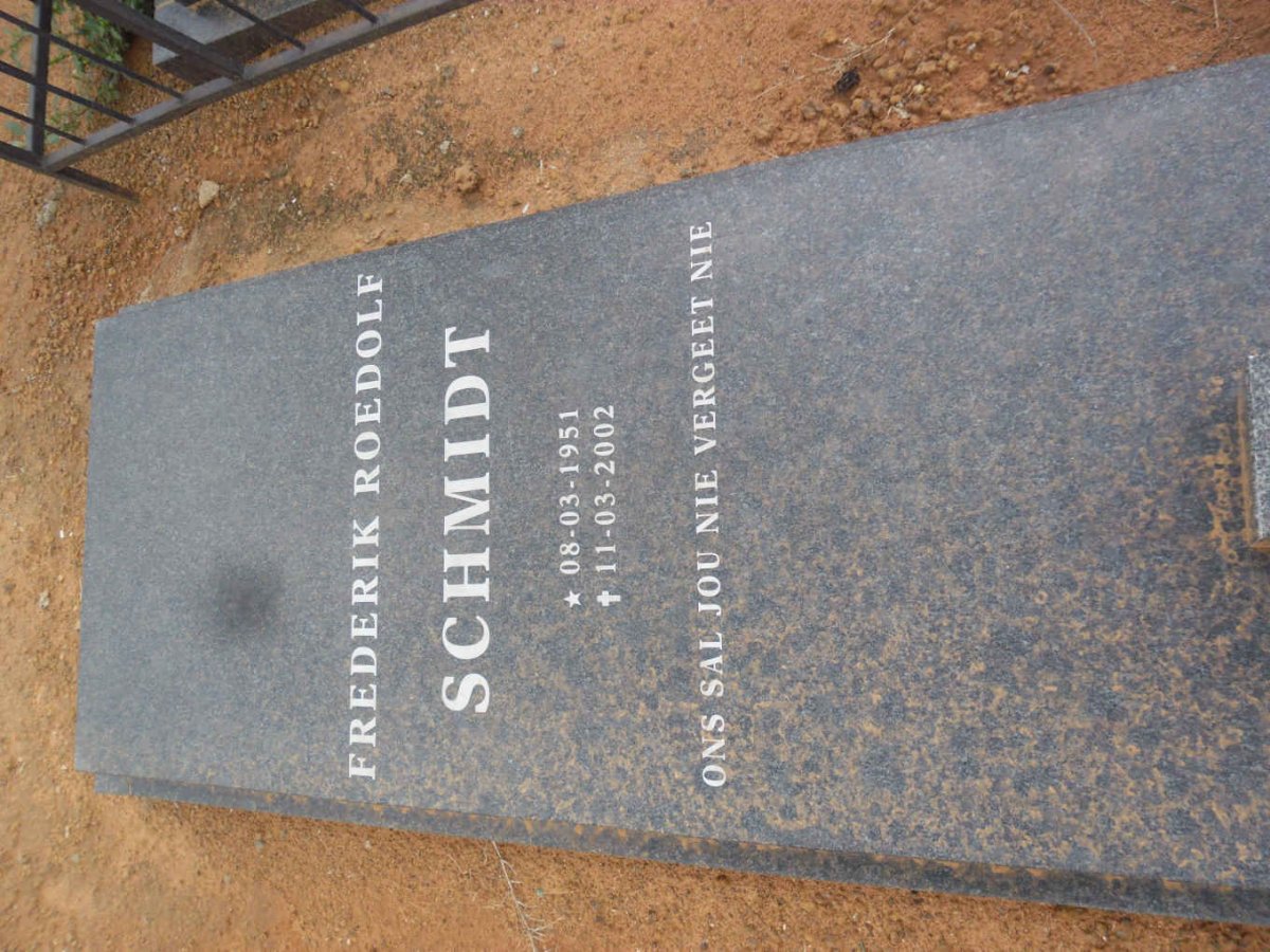SCHMIDT Frederik Roedolf 1951-2002