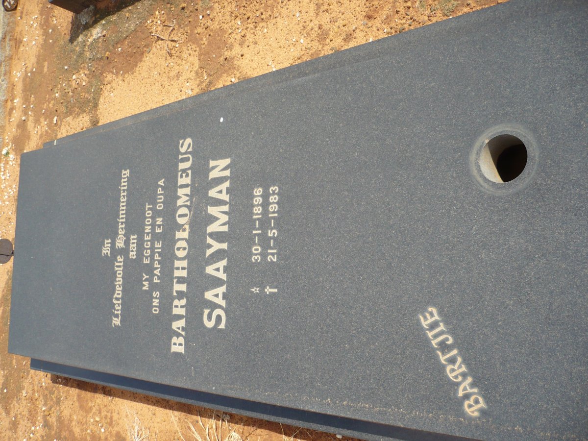 SAAYMAN Bartholomeus 1896-1983