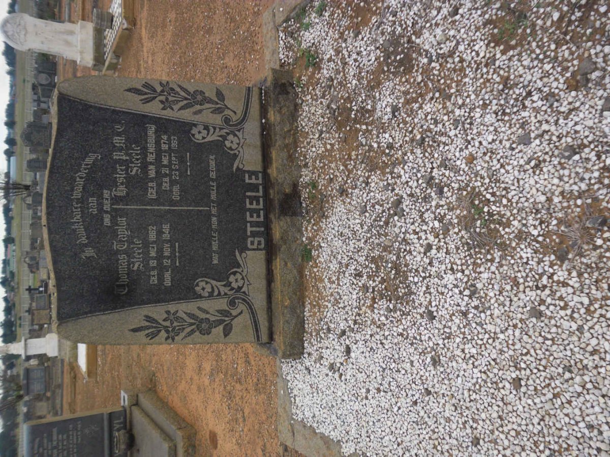 STEELE Thomas Taylor 1862-1946 &amp; Hester P.M.C. VAN RENSBURG 1874-19??
