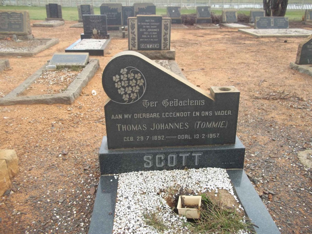 SCOTT Thomas Johannes 1892-1957
