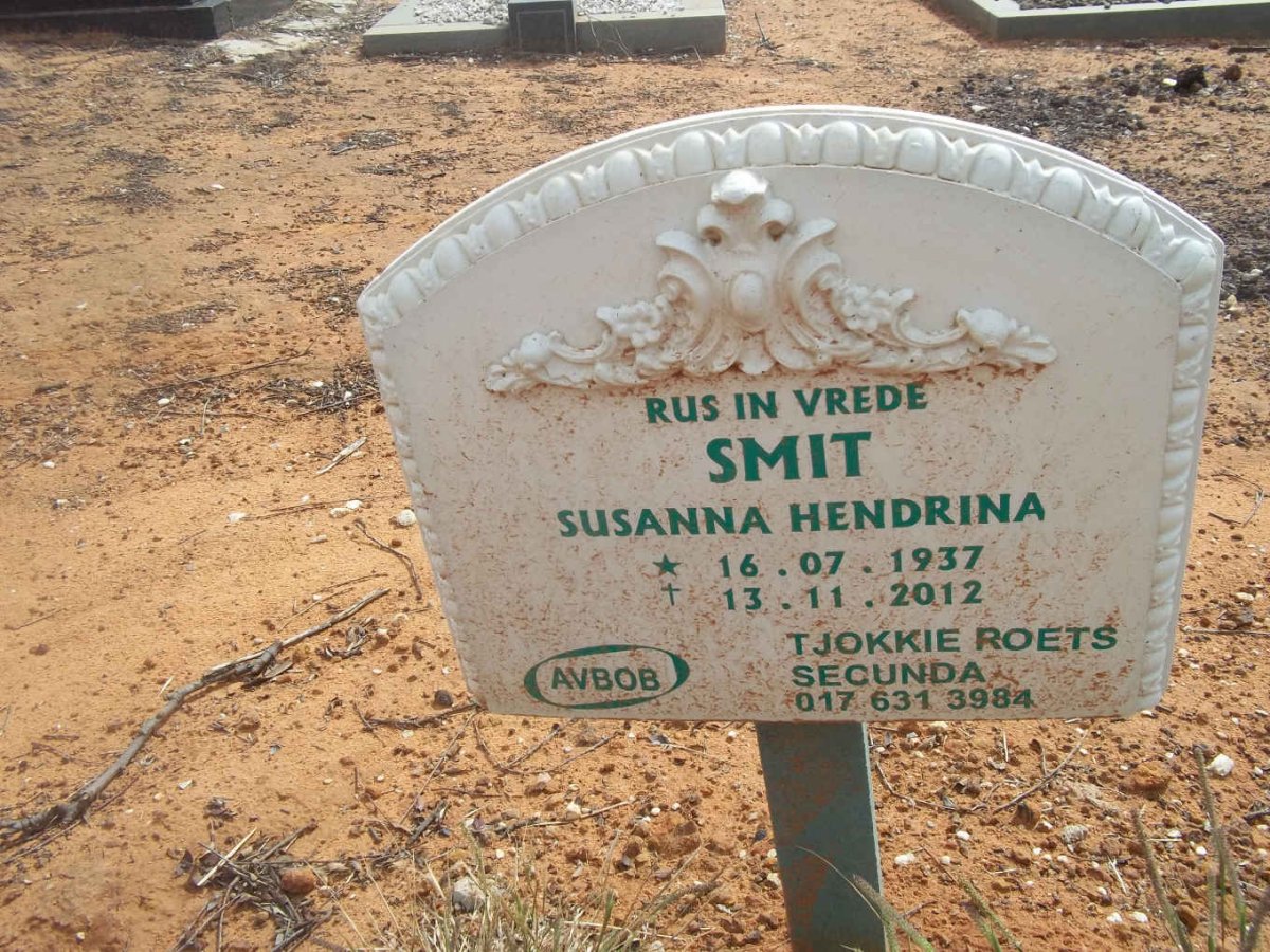 SMIT Susanna Hendrina 1937-2012
