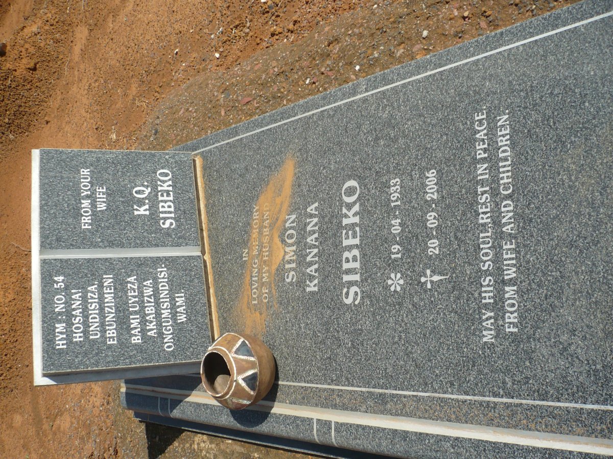 SIBEKO Simon Kanana 1933-2006