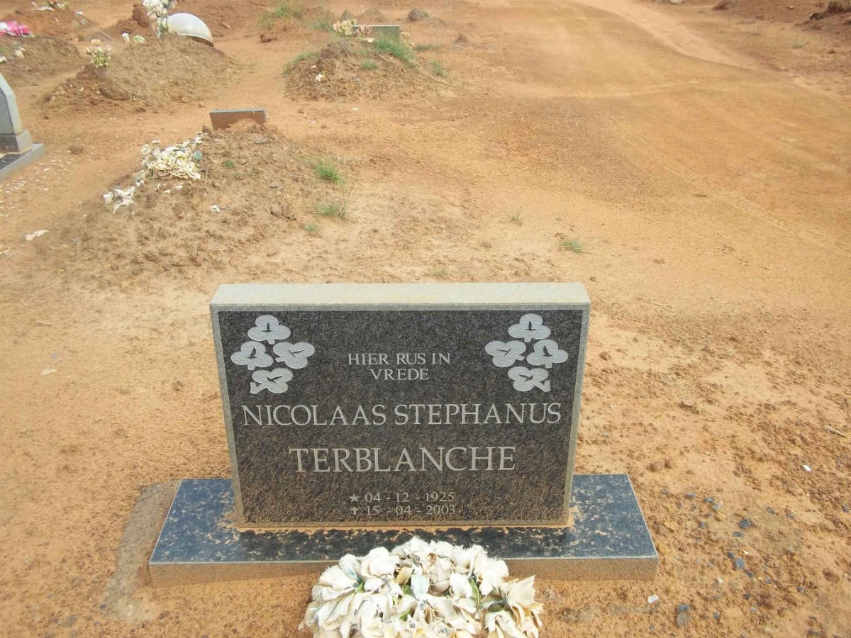 TERBLANCHE Nicolaas Stephanus 1925-2003