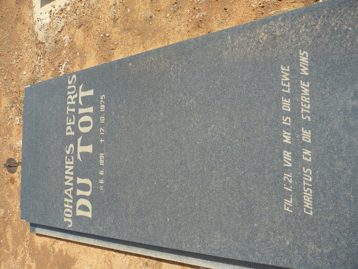 TOIT Johannes Petrus, du 1891-1975
