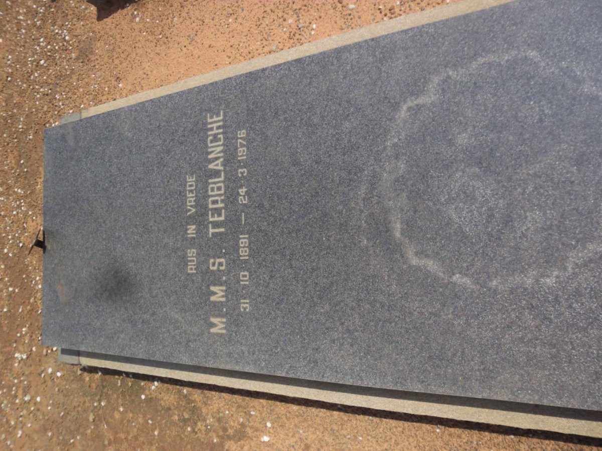 TERBLANCHE M.M.S. 1891-1976