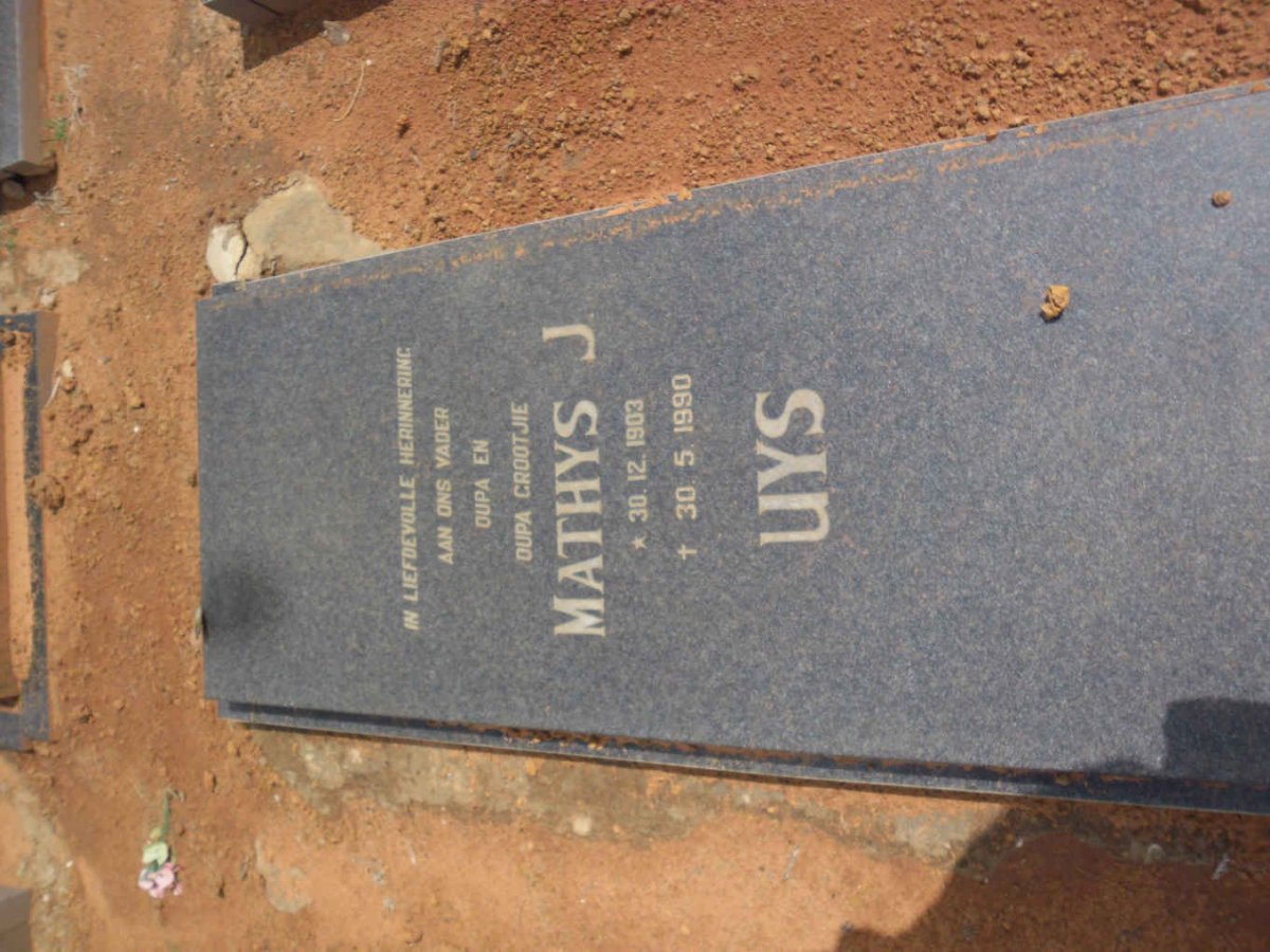 UYS Mathys J. 1903-1990