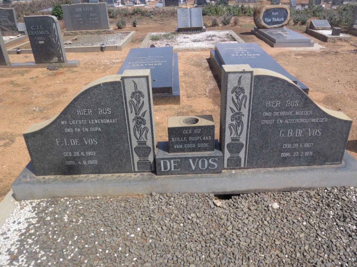 VOS F.I., de 1902-1969 &amp; G.B. 1907-1971