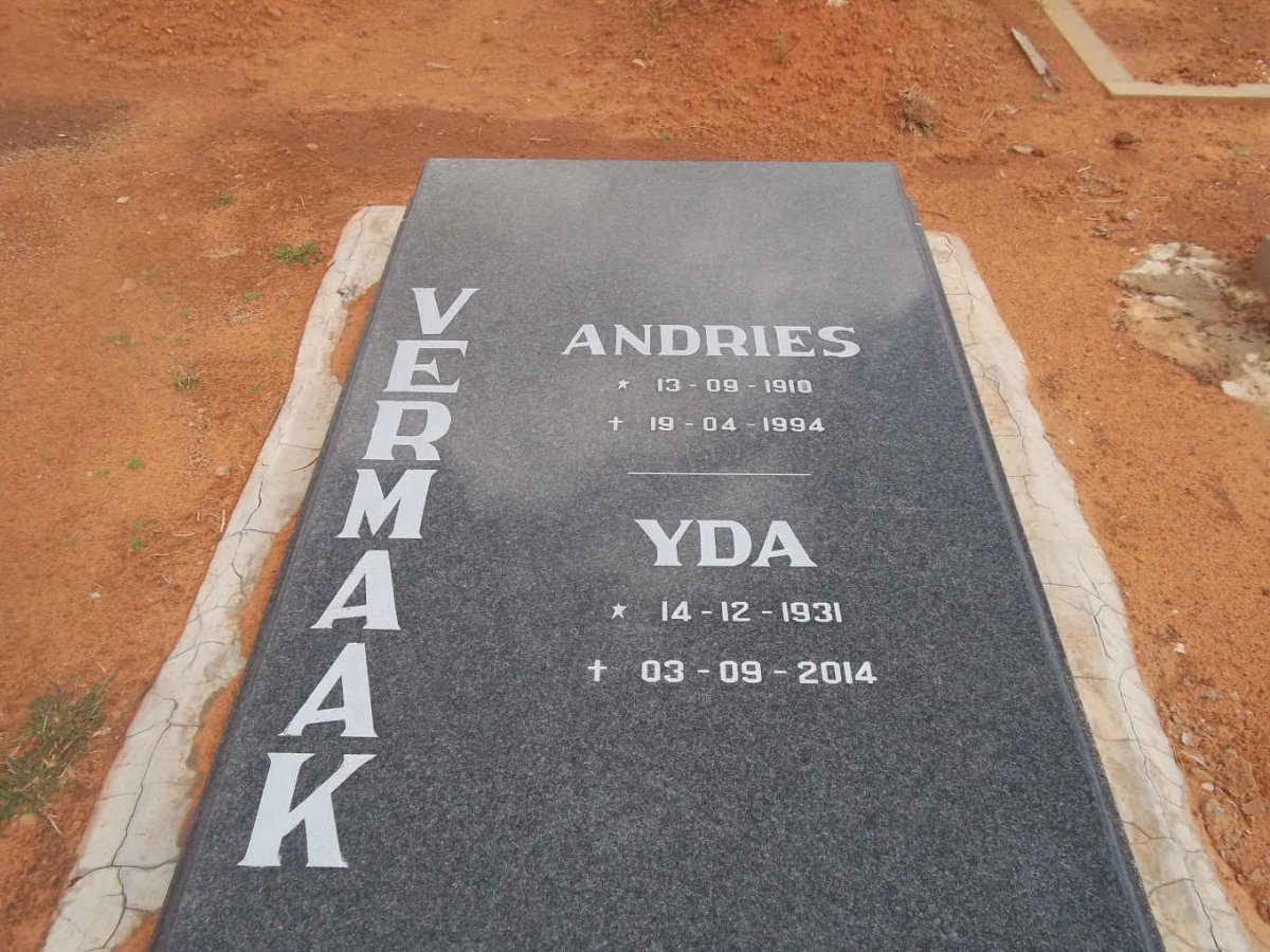 VERMAAK Andries 1910-1994 &amp; Yda 1931-2014