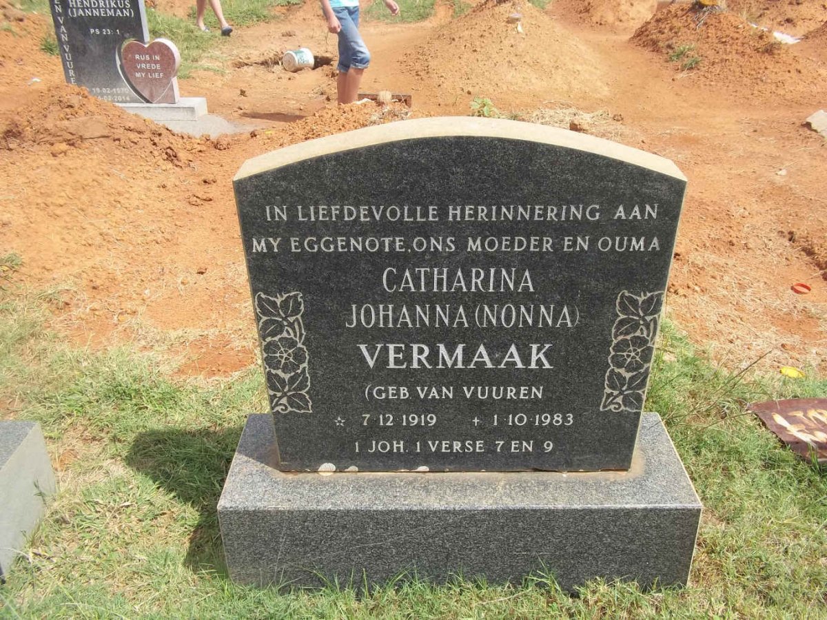 VERMAAK Catharina Johanna nee VAN VUUREN 1919-1983