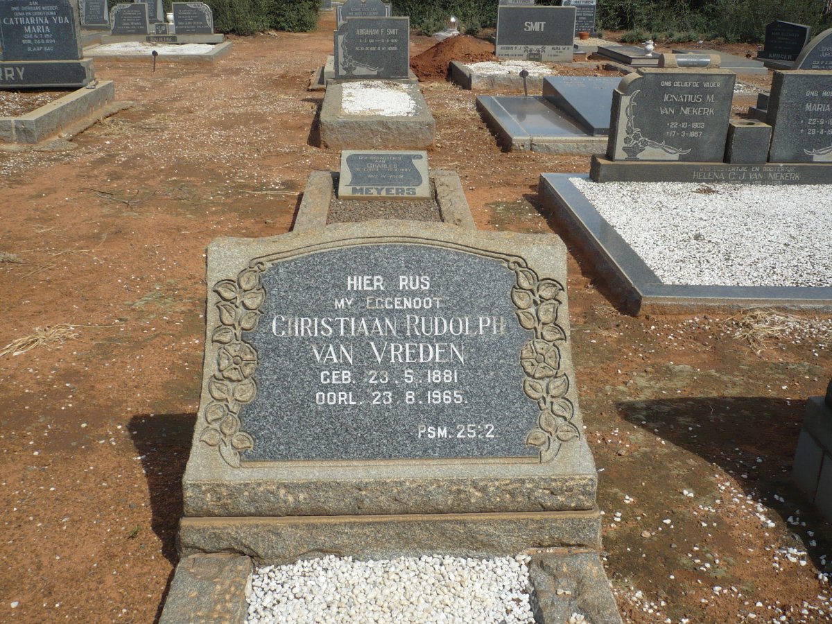VREDEN Christiaan Rudolph, van 1881-1965