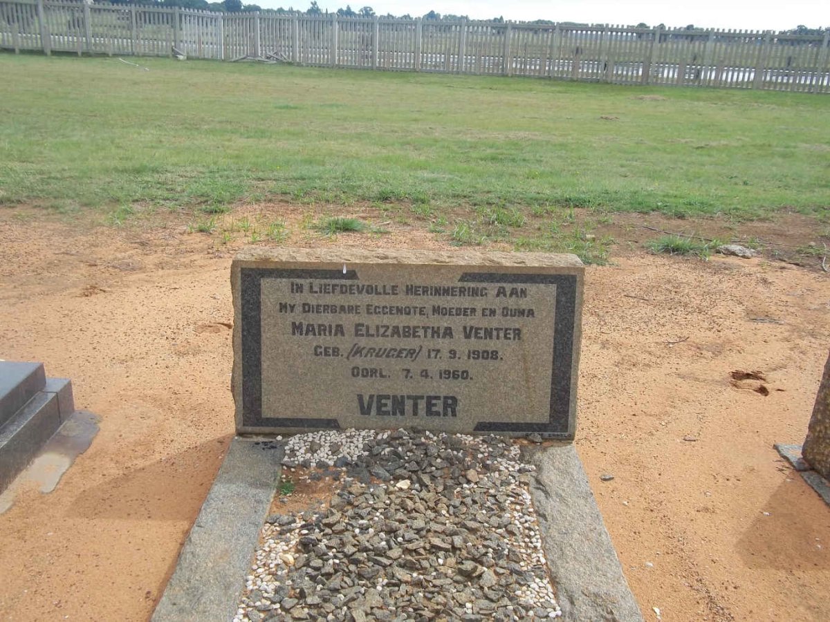 VENTER Maria Elizabetha nee KRUGER 1908-1960
