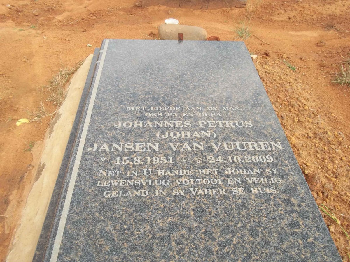 VUUREN Johannes Petrus, Jansen van 1951-2009