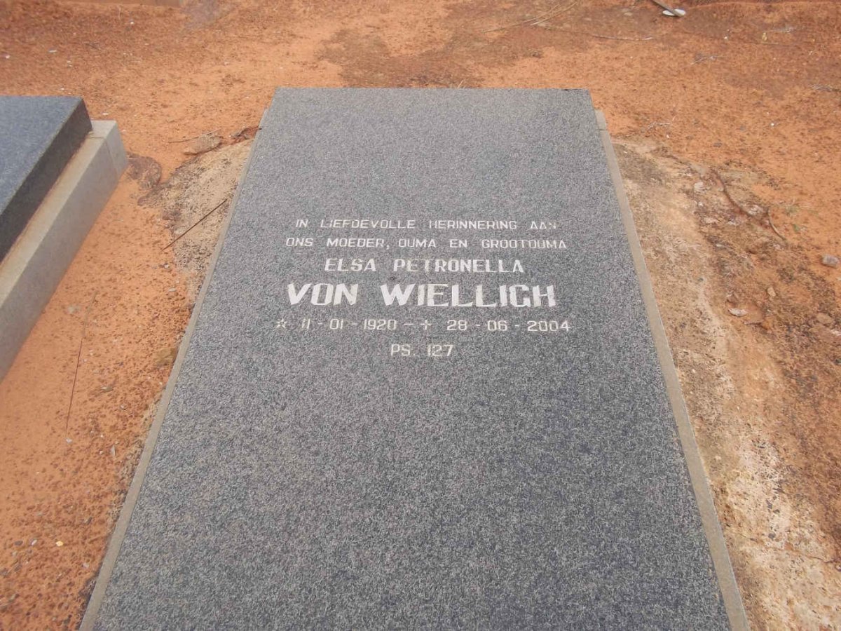 WIELLIGH Elsa Petronella, von 1920-2004