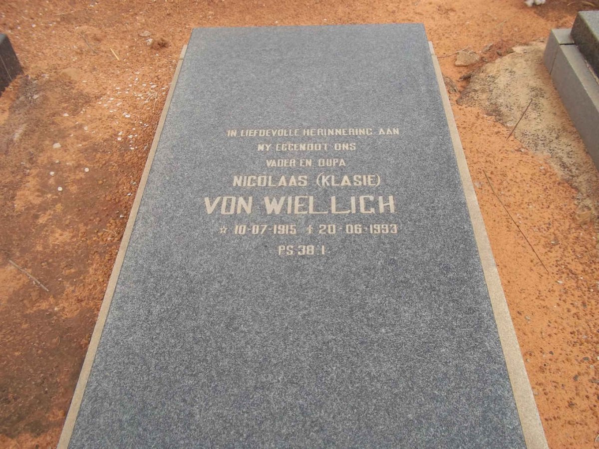 WIELLIGH Nicolaas, von 1915-1993
