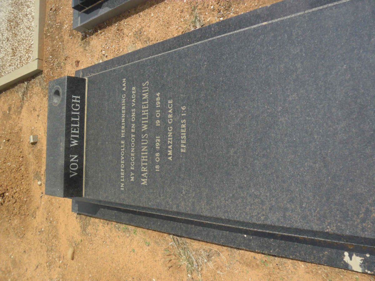 WIELLIGH Marthinus Wilhelmus, von 1921-1984