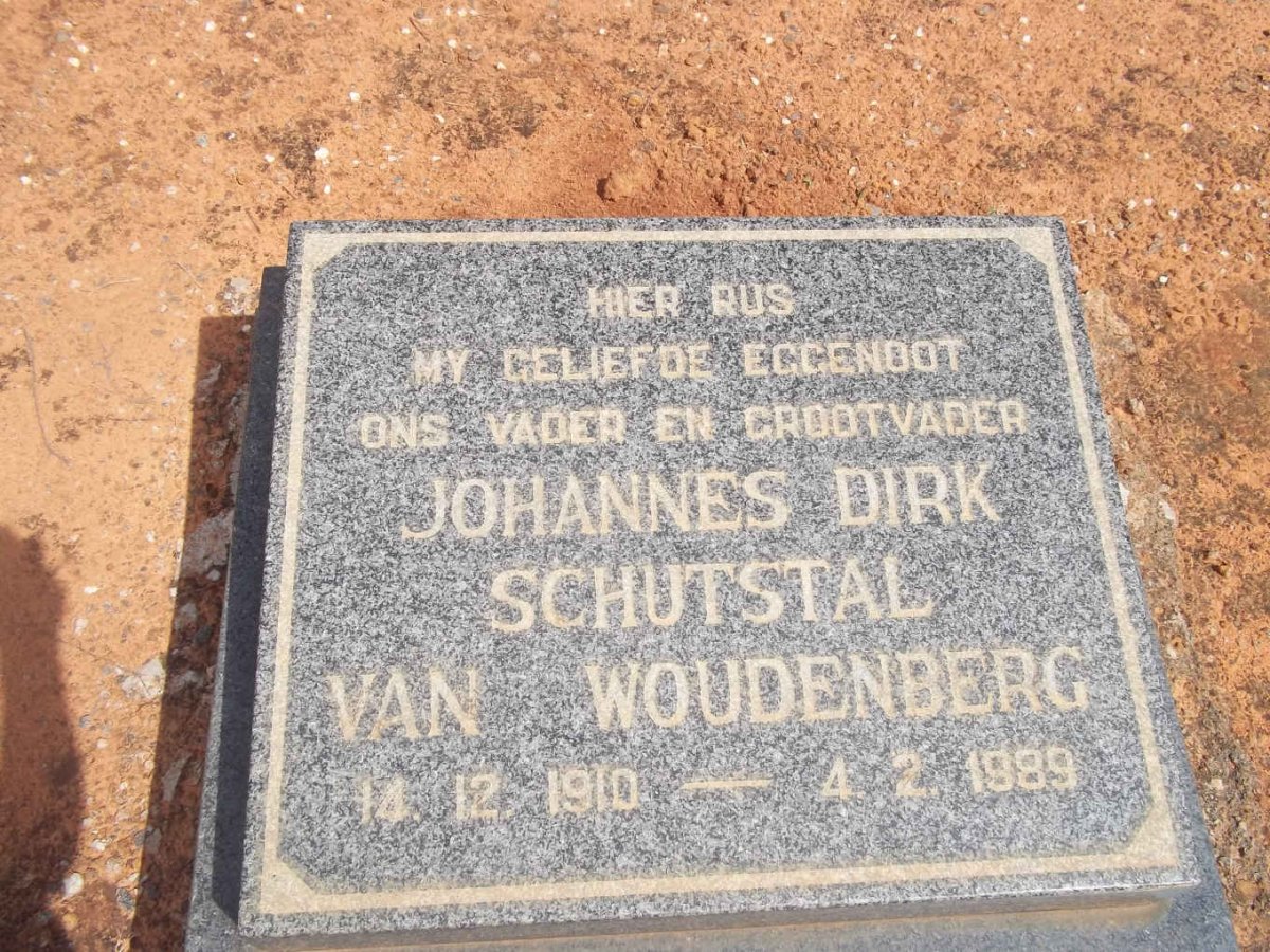 WOUDENBERG Johannes Dirk Schutstal, van 1910-1989