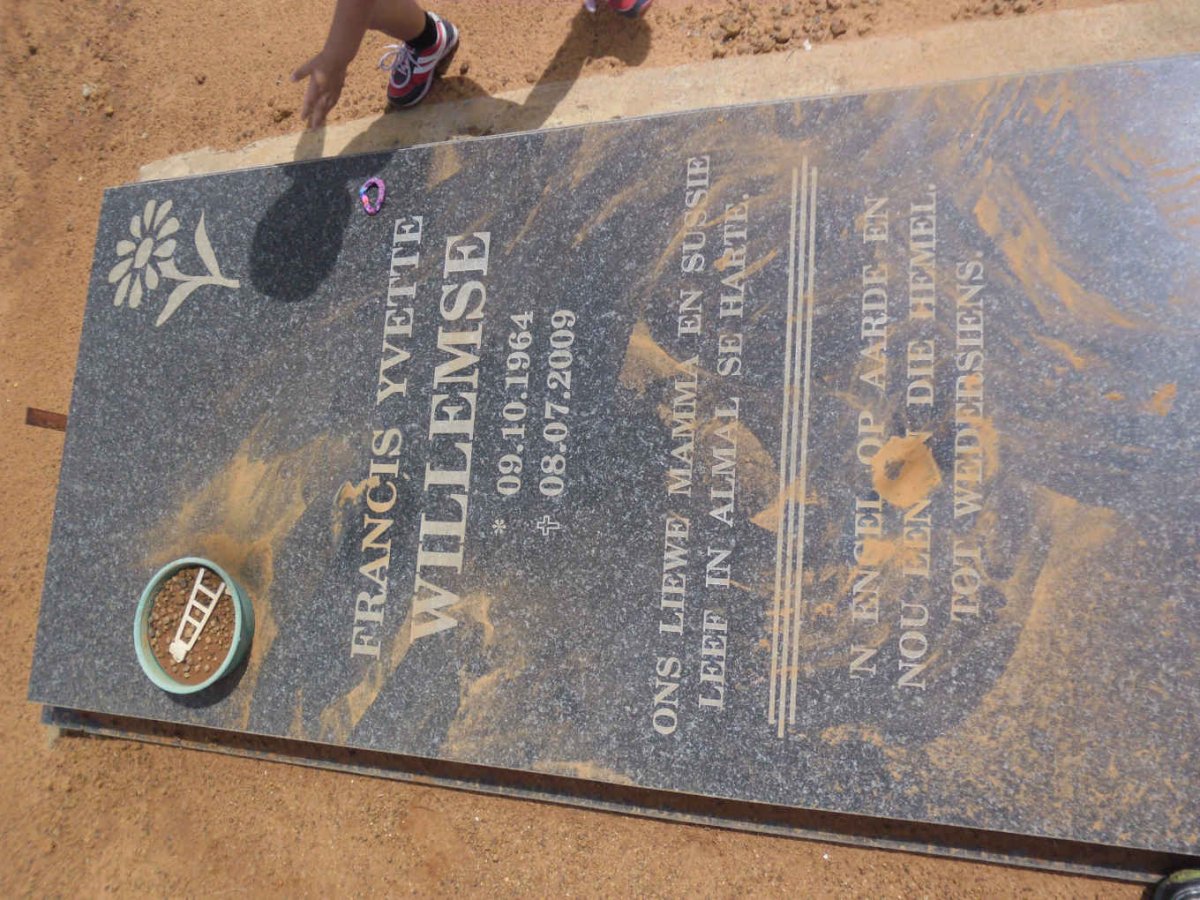 WILLEMSE Francis Yvette 1964-2009