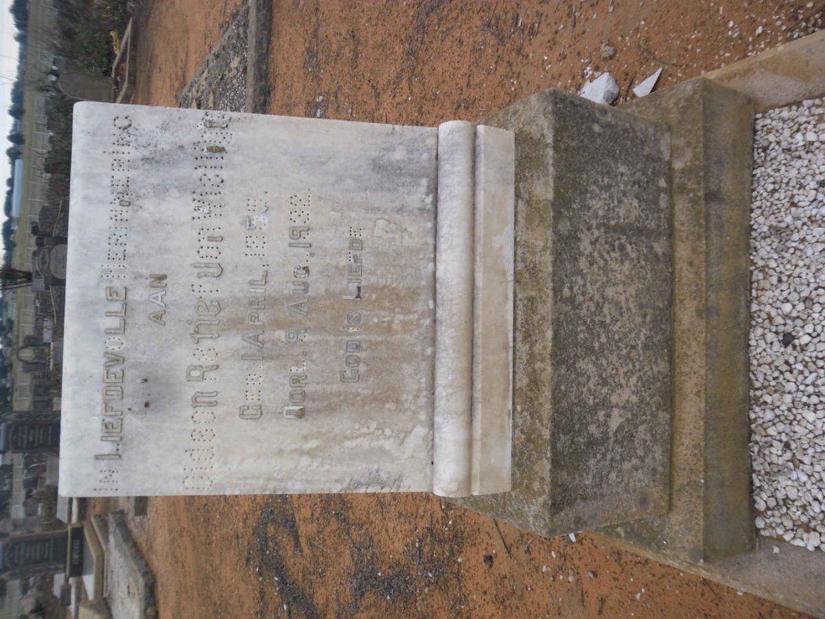 WIELLIGH Gideon Retief, von 1859-1932