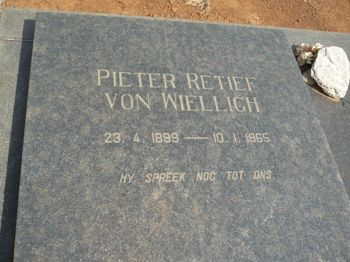 WIELLIGH Pieter Retief, von 1899-1965