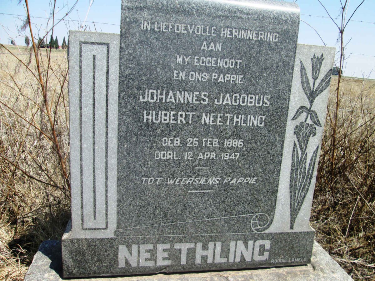NEETHLING Johannes Jacobus Hubert 1886-1947